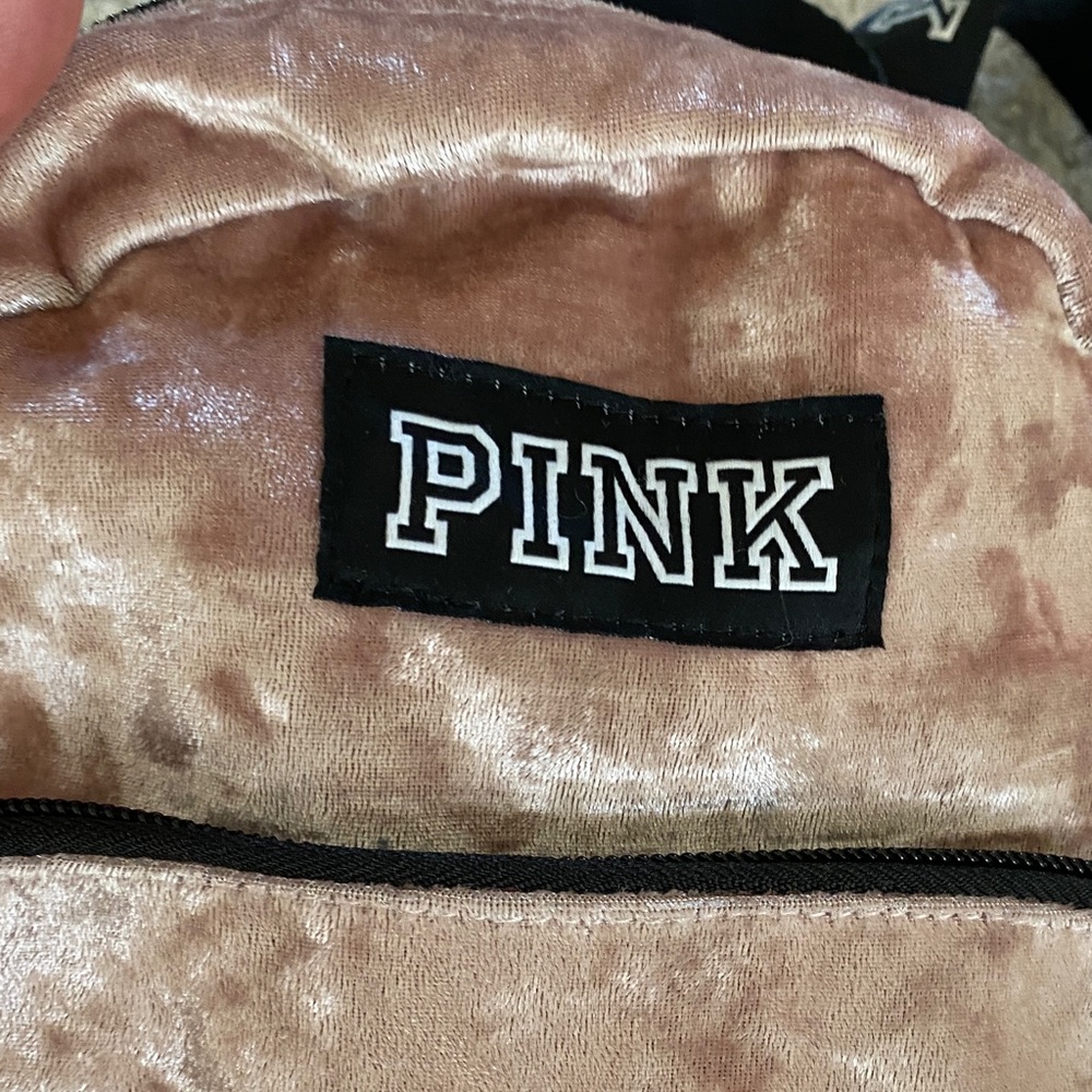 PINK Victoria's Secret Blush Velvet Backpack - Picture 5 of 6